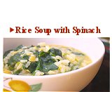 Rice Soup with Spinach