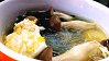 Cellophane Noodle Soup with Wakame, Shimeji Mushrooms & Beaten Egg