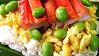 Green Soybeans, Surimi Crabmeat & Eggs Chirashi Zushi