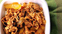 Gyudon franchise beef bowl