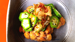 Our natto with okra recipe