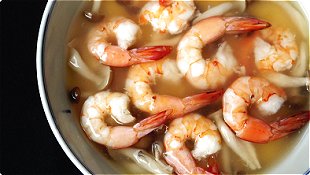 Steamed Egg Dish with Shrimp Sticky Sauce