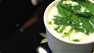 Egg & Mochi Dish Steamed in a Cup