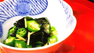 Vinegared Wakame & Okra