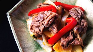 Seared Beef, 4 Kinds of Vegetables with Soy Sauce