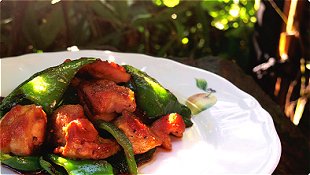 Seared Chicken with Green Pepper