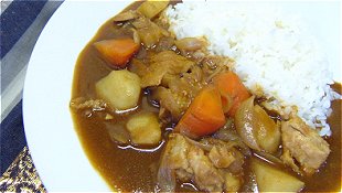 Japanese Curry & Rice with Roast Chicken & Vegetables