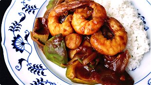 Shrimp & Avocado Curry & Rice