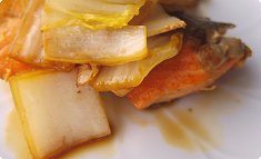 Sake to hakusai no bata-shoyu itame