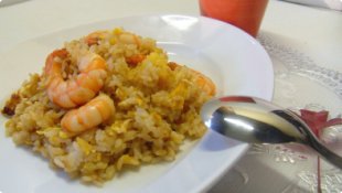 Japanese-Style Shrimp Fried Rice